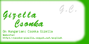 gizella csonka business card